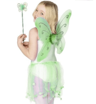 Green Butterfly Wings & Wand
