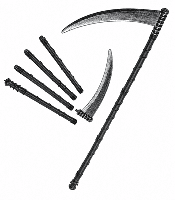 Grim Reaper Scythe 138cm Halloween Fancy Dress Costume Accessory Prop