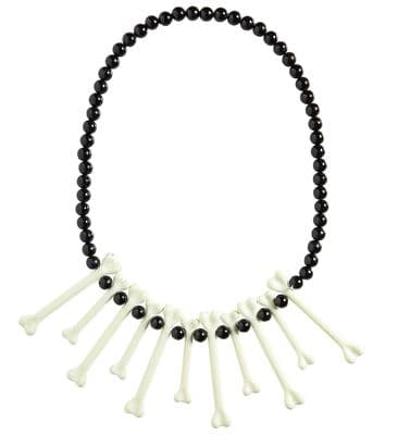 Halloween Adult Bone Necklace Skeleton Bones Costume Fancy Dress Accessory