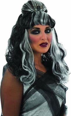 Halloween Black and White Spider Wig