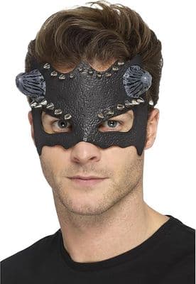 Halloween Black Devil Studded Eyemask