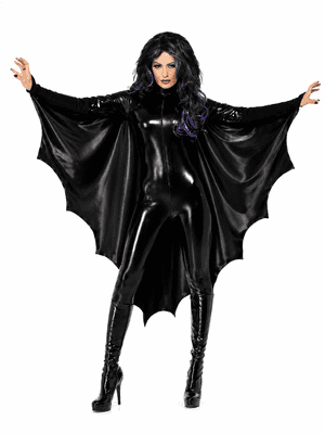Halloween Black Vampire Bat Wings Adult Fancy Dress Costume Accessory