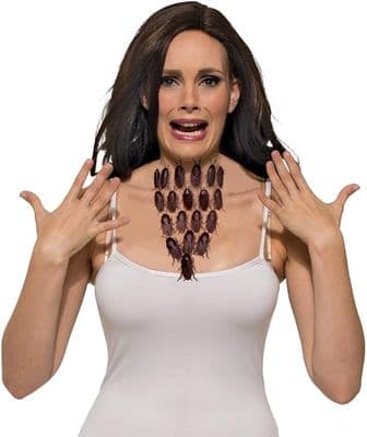 Halloween Bugging Out Roach Necklace