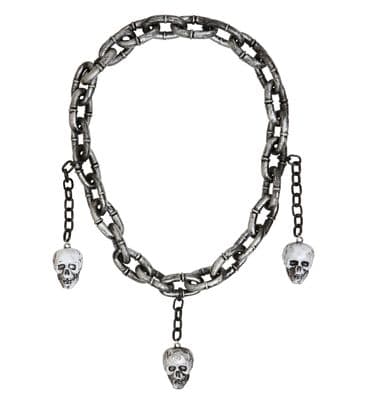 Halloween Chain Necklace With Skulls