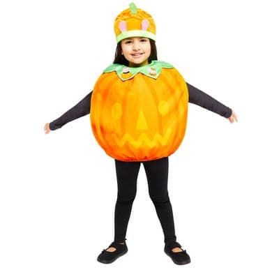 Halloween Child's Peppa Pig Pumpkin Tabard Costume Kids Fancy Dress Outfit