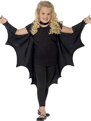 HALLOWEEN CHILDS UNISEX BLACK VAMPIRE BAT WINGS