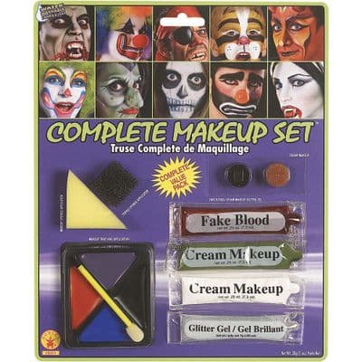 Halloween Complete Make Up Set Face Paint Fake Blood Glitter Gel Costume Kit
