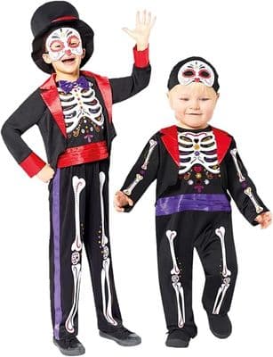 Halloween Day Of The Dead Skeleton Boys Costume