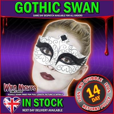HALLOWEEN FANCY DRESS # GOTHIC SWAN MASQUERADE EYE MASK