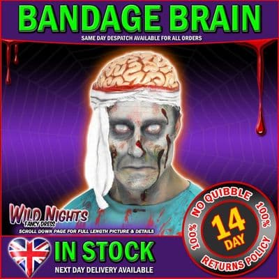 HALLOWEEN FANCY DRESS HAT # BANDAGE BRAIN HAT