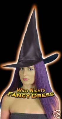 HALLOWEEN FANCY DRESS HAT # WITCH 10 SHINY FABRIC