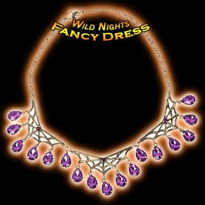HALLOWEEN FANCY DRESS # JEWELLED SPIDER WEB CHOKER