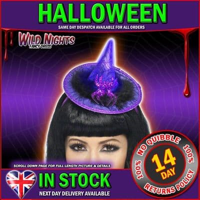 HALLOWEEN FANCY DRESS # LITE UP MINI WITCH HAT