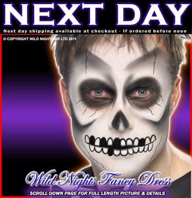 HALLOWEEN FANCY DRESS # SKELETON MAKE-UP FACE PAINT SET