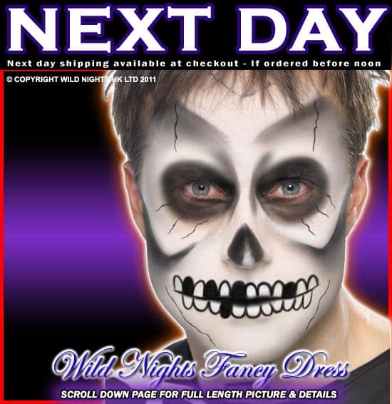 HALLOWEEN FANCY DRESS # SKELETON MAKE-UP FACE PAINT SET