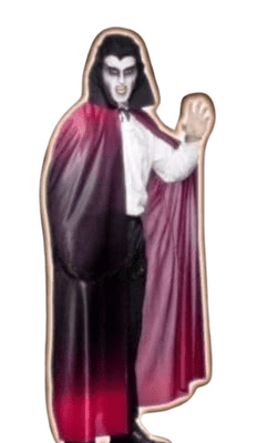 Halloween Gents Black and Red Ombre Cape