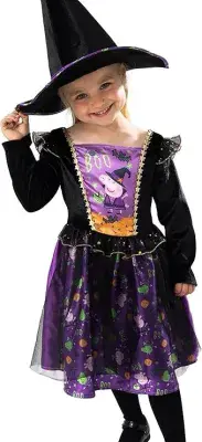 Halloween Girls Licensed Peppa Pig Witch Costume