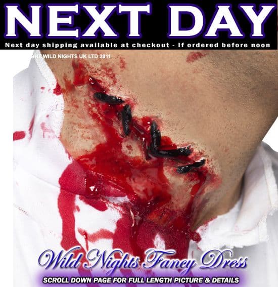 Halloween GORY WOUNDS - STITCHES LATEX SCAR