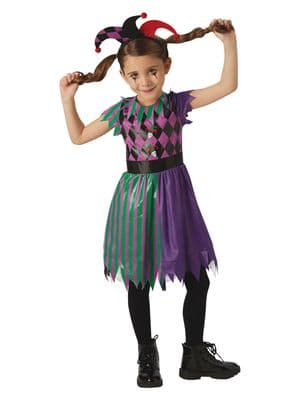 Halloween Harlequin Jester Girl Costume