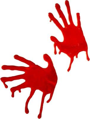 Halloween Horrible Blooded Hands Window Decoration