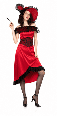 Halloween Ladies Best Of The West Lady Costume Saloon Fancy Dress Outfit