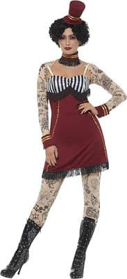 Halloween Ladies Deluxe Tattoo Lady Costume