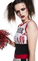 Halloween Ladies Miss Cheerleader Zombie Costume