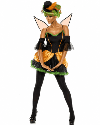 Halloween Ladies Rebel Toons Pumpkin Fairy Costume