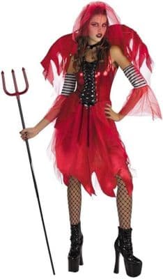 Halloween Ladies Red Devil Fairy Costume