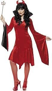 Halloween Ladies Red Devil Mistress Costume