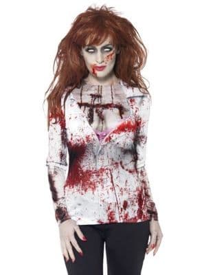 Halloween Ladies Zombie Female T-Shirt