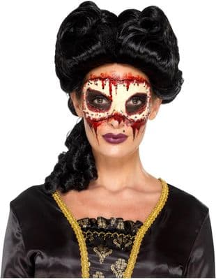 Halloween Masquerade Face Off Prosthetic with Adhesive