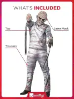 Halloween Mens Universal Monsters Mummy Costume