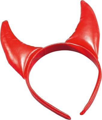 Halloween Red Devil Horns Vinyl On Headband