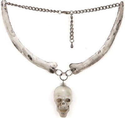 Halloween Skull and Bone Necklace