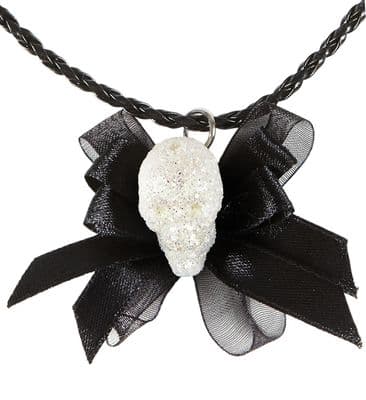 Halloween Skull & Bow Necklace