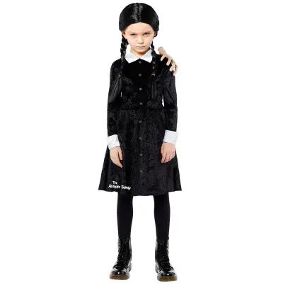 Halloween The Addams Family Girls Wednesday Costume