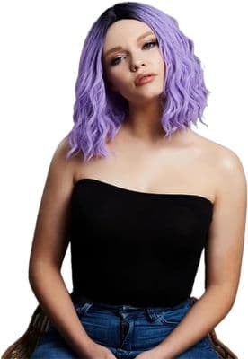 Heat Resistant Wavy Bob Wig True Blend Two Tone 33cm Ladies