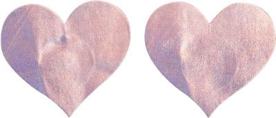 Irridecent Pink Heart Nipple Pasties