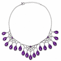Jewelled Spider Web Choker Gothic Necklace Halloween Fancy Dress Accessory
