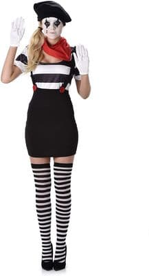Karnival Ladies Sexy Mime Girl Costume
