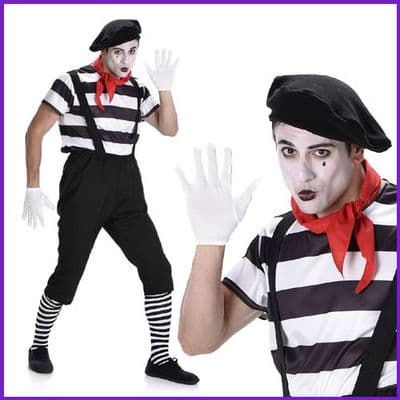 Karnival Mens Mime Artist Costume