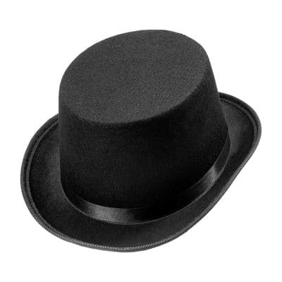 Kids Black Top Hat Child Fancy Dress Victorian Magician Costume Accessory