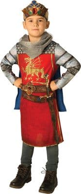 Kids King Arthur Costume Child Medieval King Fancy Dress Book Day Outfit