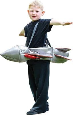 Kids Ride On Jet Costume Child Aeroplane Fancy Dress Pilot Outfit Age 3+ Years