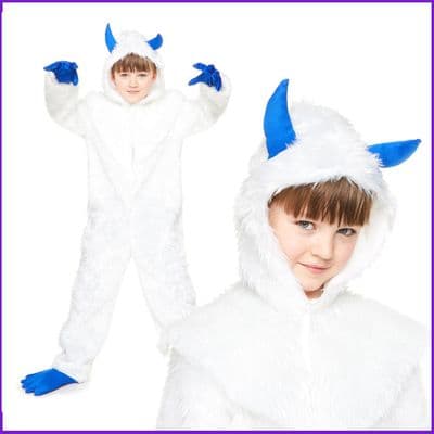 Kids Yeti Costume Child White Monster Fancy Dress Outfit