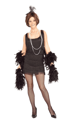 Ladies 1920's Chicago Black Flapper Costume