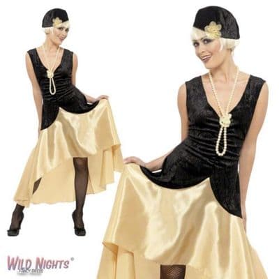 LADIES 1920'S GATSBY GIRL FANCY DRESS COSTUME MED 12-14