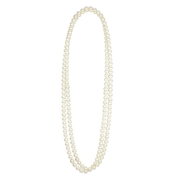 Ladies 1920s Pearl Necklace  Vintage Flapper Fancy Dress Accessory