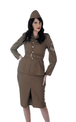 Ladies 1940's WW2 Army Girl Costume